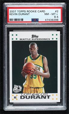 2007-08 Topps - Retail Factory Set Rookie Set - White #2 - Kevin Durant [PSA 8.5 NM‑MT+]