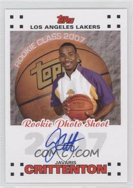 2007-08 Topps - Rookie Photo Shoot Certified Autographs #RPA-JC - Javaris Crittenton
