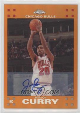 2007-08 Topps Chrome - [Base] - Orange Refractor Rookie Certified Autograph #141 - JamesOn Curry /25