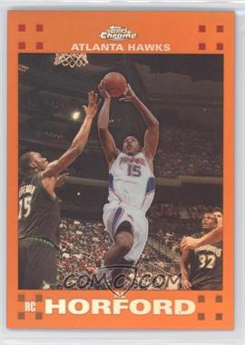 2007-08 Topps Chrome - [Base] - Orange Refractor #160 - Al Horford /199