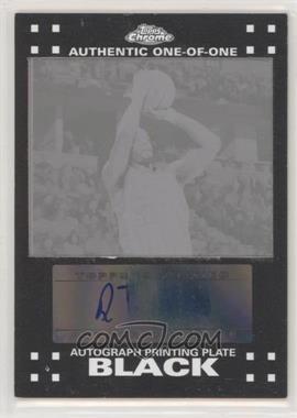 2007-08 Topps Chrome - [Base] - Printing Plate Black Framed Rookie Certified Autograph #128 - Al Thornton /1