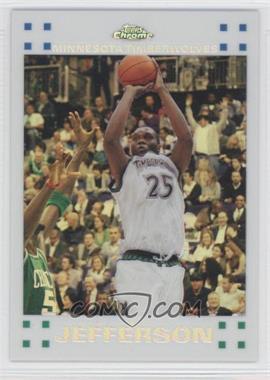 2007-08 Topps Chrome - [Base] - White Refractor #45 - Al Jefferson /99