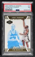 Tim Duncan, Tony Parker [PSA 7 NM] #/89