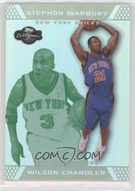 2007-08 Topps Co-Signers - [Base] - Silver Green Foil #75.1 - Wilson Chandler, Stephon Marbury /19