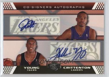 2007-08 Topps Co-Signers - Co-Signers Autographs - Gold #CS-50 - Thaddeus Young, Javaris Crittenton /9