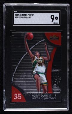 2007-08 Topps Finest - [Base] #71 - Kevin Durant [SGC 9 MINT]