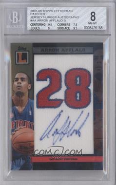 2007-08 Topps Letterman - Autographed Jersey Number Patches #JNA-AA - Arron Afflalo /75 [BGS 8 NM‑MT]