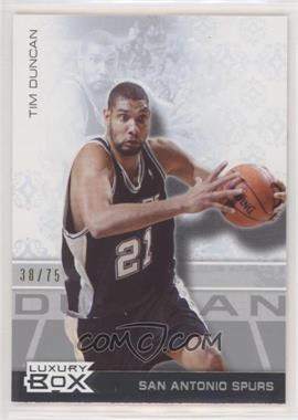 2007-08 Topps Luxury Box - [Base] - Silver #21 - Tim Duncan /75