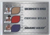 Ron Artest, Ben Wallace, Shawn Marion #/149