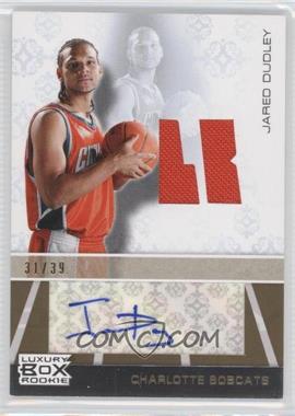 2007-08 Topps Luxury Box - Rookie Autograph Relics - Gold #RAR JD - Jared Dudley /39