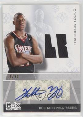 2007-08 Topps Luxury Box - Rookie Autograph Relics #RAR TY - Thaddeus Young /99