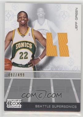 2007-08 Topps Luxury Box - Rookie Relics #RR JG - Jeff Green /499