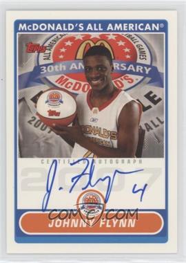 2007-08 Topps McDonald's All American - Autographs #JF - Jonny Flynn