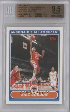 2007-08 Topps McDonald's All American - [Base] #EG - Eric Gordon [BGS 9.5 GEM MINT]