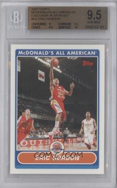 2007-08 Topps McDonald's All American - [Base] #EG - Eric Gordon [BGS 9.5 GEM MINT]