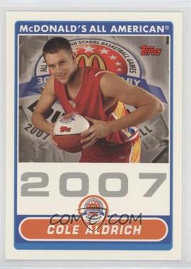 2007-08 Topps McDonald's All American - Player Issue #CA - Cole Aldrich [EX to NM]