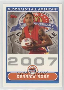 2007-08 Topps McDonald's All American - Player Issue #DR - Derrick Rose