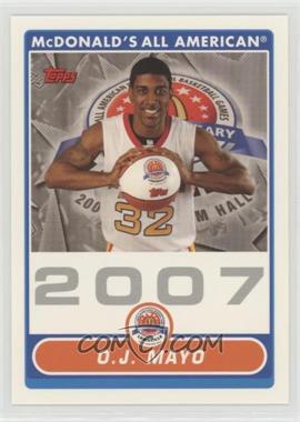 2007-08 Topps McDonald's All American - Player Issue #OJM - O.J. Mayo