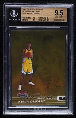 2007-08 Topps Stadium Club - [Base] - Chrome Gold Refractor #102 - Kevin Durant /99 [BGS 9.5 GEM MINT]