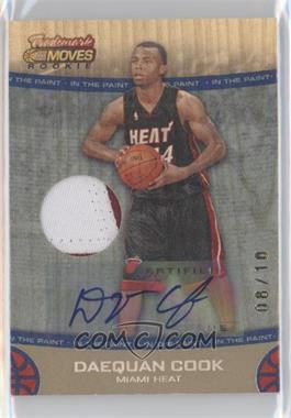 2007-08 Topps Trademark Moves - [Base] - Blue Relics Ink In the Paint Patch #78 - Rookie - Daequan Cook /10