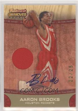 2007-08 Topps Trademark Moves - [Base] - Red Relics Ink In the Paint #89 - Rookie - Aaron Brooks /25