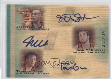 2007-08 Topps Trademark Moves - Trademark Ink - Triple [Autographed] #TTI-JMG - Jarrett Jack, Josh McRoberts, Taurean Green /39