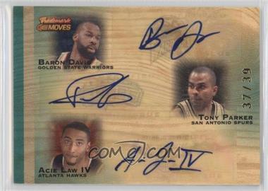 2007-08 Topps Trademark Moves - Triple Trademark Ink #TTI-DPL - Baron Davis, Tony Parker, Acie Law IV /39