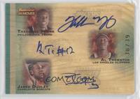 Thaddeus Young, Al Thornton, Jared Dudley [EX to NM] #/39