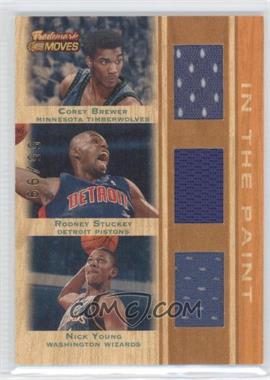 2007-08 Topps Trademark Moves - Triple Trademark Relics - Orange In the Paint #TTR-BSY - Corey Brewer, Rodney Stuckey, Nick Young /99