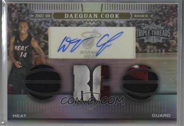 2007-08 Topps Triple Threads - Rookie Relic Autographs - Sepia #102 - Daequan Cook /23 [Noted]