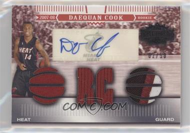 2007-08 Topps Triple Threads - Rookie Relic Autographs #102 - Daequan Cook /50