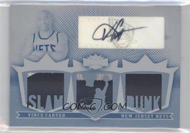 2007-08 Topps Triple Threads - Triple Relic Autograph - Printing Plate Cyan White Whale #TTRA23 - Vince Carter /1