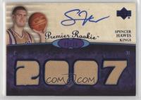 Premier Rookie Autograph Materials - Spencer Hawes #/25