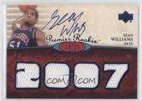 Premier Rookie Autograph Materials - Sean Williams #/25