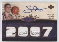 Premier Rookie Autograph Materials - Spencer Hawes #/99