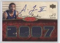 Premier Rookie Autograph Materials - Acie Law IV #/199