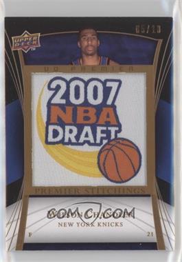 2007-08 UD Premier - Premier Stitchings - Alternate Gold #PS-WC - Wilson Chandler /10