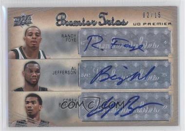 2007-08 UD Premier - Premier Trios #PT-JFB - Randy Foye, Al Jefferson, Corey Brewer /15