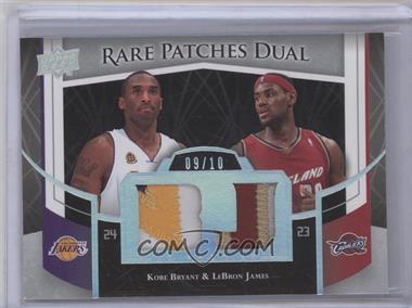 2007-08 UD Premier - Rare Patches Dual - Silver Spectrum #RP2-BJ - Kobe Bryant, LeBron James /10