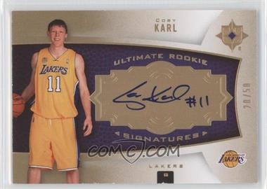 2007-08 Ultimate Collection - [Base] - Gold #131 - Ultimate Rookie Signatures - Coby Karl /50