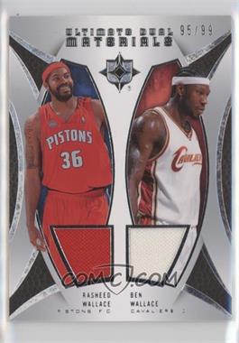 2007-08 Ultimate Collection - Ultimate Dual Materials #DUM-WW - Ben Wallace, Rasheed Wallace /99