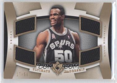 2007-08 Ultimate Collection - Ultimate Leadership - Gold #UL-DR - David Robinson /50