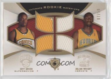 2007-08 Ultimate Collection - Ultimate Rookie Match-Ups - Gold #URM-GW - Jeff Green, Julian Wright /50