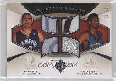 2007-08 Ultimate Collection - Ultimate Rookie Match-Ups - Patches #URM-BC - Mike Conley, Corey Brewer /25