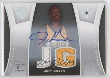 2007-08 Ultimate Collection - Ultimate Rookie Materials - Autographs #ULTR-JG - Jeff Green