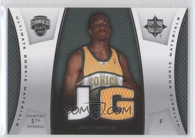 2007-08 Ultimate Collection - Ultimate Rookie Materials #ULTR-JG - Jeff Green