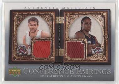 2007-08 Upper Deck Artifacts - Conference Pairings Artifacts #CP-SJ - Jose Calderon, Shannon Brown /150