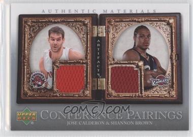 2007-08 Upper Deck Artifacts - Conference Pairings Artifacts #CP-SJ - Jose Calderon, Shannon Brown /150