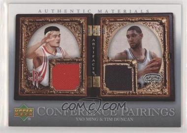 2007-08 Upper Deck Artifacts - Conference Pairings Artifacts #CP-YD - Yao Ming, Tim Duncan /150