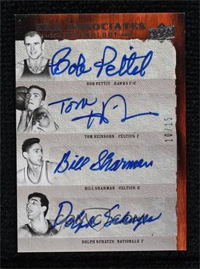 2007-08 Upper Deck Chronology - Era Associates Quad Autographs #ERA-PSHS - Bob Pettit, Tom Heinsohn, Bill Sharman, Dolph Schayes /15